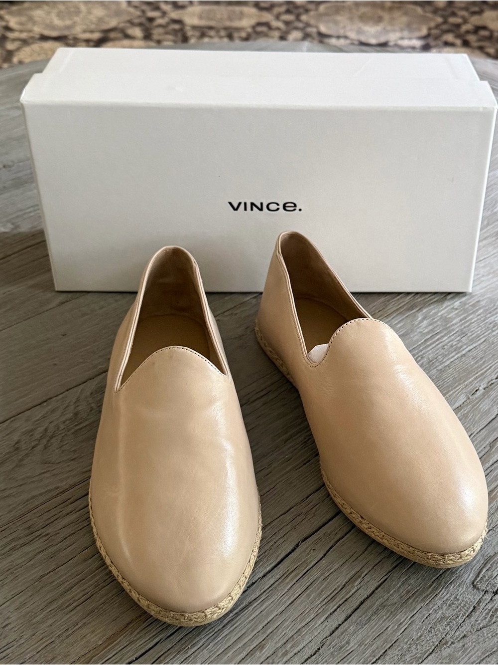 VINCE Leather Malia 2 Espadrille Size 8